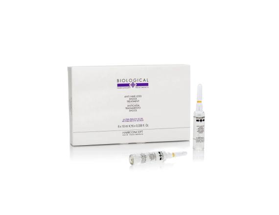 Hairconcept Professional Biological Anti-Hair Loss Shock treatment, Tratament Soc, anti-cadere a parului, 6x10ml