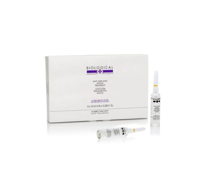 Hairconcept Professional Biological Anti-Hair Loss Shock treatment, Tratament Soc, anti-cadere a parului, 6x10ml