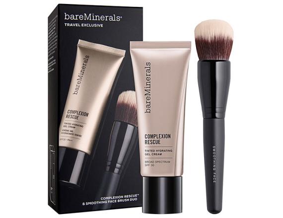 Bare Minerals Duo Complexion Rescue Set: Complexion Rescue Tinted Hydrating Gel Cream 05 Natural Spf30 35 Ml + Smoothing Face Brush