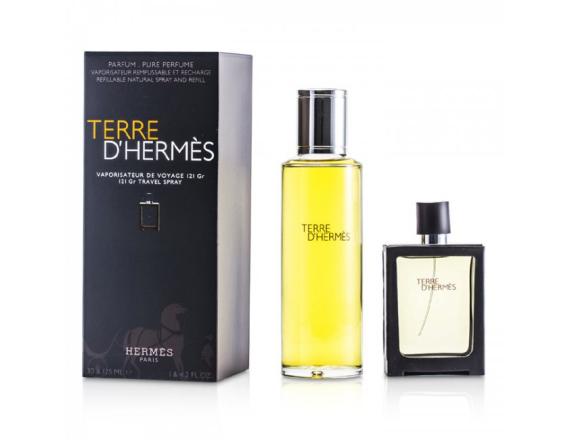 Terre D`Hermes, Barbati, Set: Parfum 125 ml refill + Parfum 30 ml