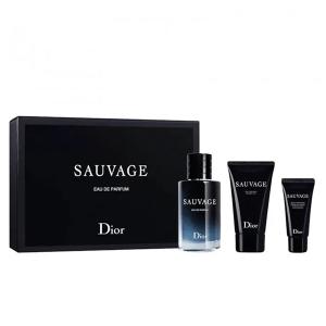 Set Christian Dior Sauvage, Barbati, Eau De Parfum 60ml + Crema pentru Fata 20ml + Gel de Dus 50ml