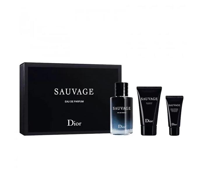 Set Christian Dior Sauvage, Barbati, Eau De Parfum 60ml + Crema pentru Fata 20ml + Gel de Dus 50ml