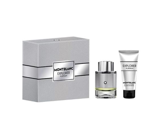 Set Mont Blanc Explorer Platinum, Barbati, Eau De Parfum 60ml + Gel De Dus 100ml