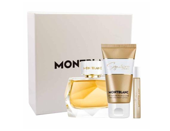 Mont Blanc Signature Absolue, Eau De Parfum Set, Femei, 90ml + 7.5ml + Lapte Corp 100ml