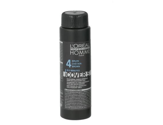 Gel colorant L`Oreal Professional Homme Cover 5 `No 4, Medium Brown, 3x50ml
