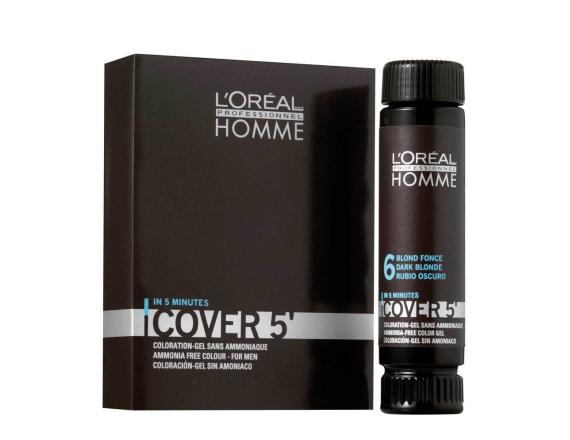 Gel colorant L`Oreal Professional Homme Cover 5 `No 6, Dark Blond, 3x50ml