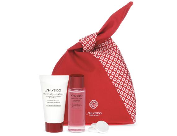 Shiseido Cleanse & Balance Travel Kit: Clarifying Cleansing Foam Internal Power Resist For All Skin Types 30 Ml + Treatment Softener For Normal And Combination To Oily Skin 30 Ml