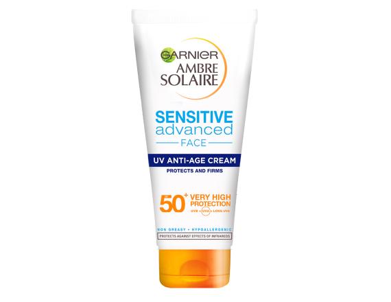 Ambre Solaire Sensitive Advanced UV Anti-Age, Crema pentru fata, SPF 50+, 100ml