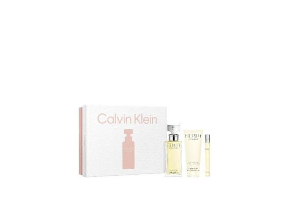 Set Calvin Klein Eternity, Femei, Eau De Parfum 100ml + Lotiune Corp 100ml + Travel Spray 10ml