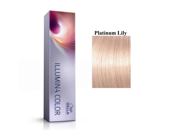 Vopsea permanenta Wella Professionals Illumina Color Platinum Lily, Blond Platina Roz, 60ml