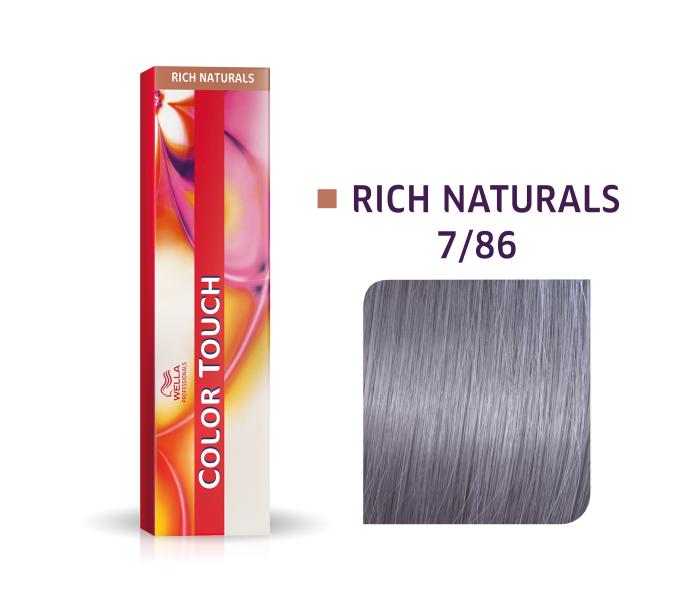 Vopsea semipermanenta Wella Professionals Color Touch 7/86, Blond Mediu Perlat Violet, 60ml