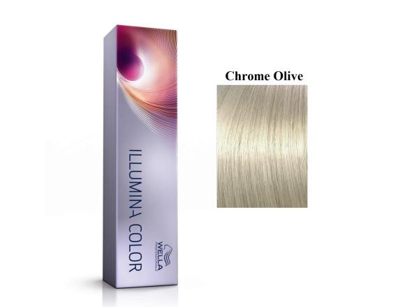 Vopsea permanenta Wella Professionals Illumina Color Chrome Olive, Blond Crom Masliniu, 60ml