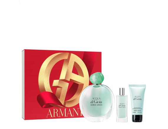 Set Armani Acqua Di Gioia, Femei, Eau De Parfum 100ml + Lotiune Corp 50ml + Eau De Parfum 15ml