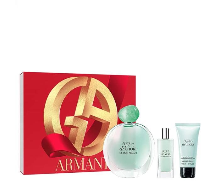 Set Armani Acqua Di Gioia, Femei, Eau De Parfum 100ml + Lotiune Corp 50ml + Eau De Parfum 15ml