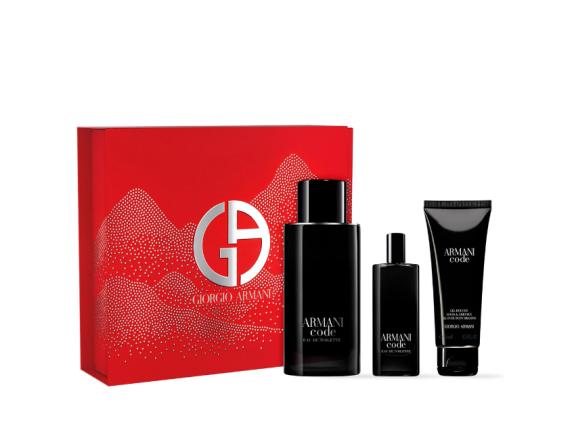 Set Armani Code, Barbati, Eau De Toilette 125ml + Gel de dus 75ml + Eau De Toilette 15ml