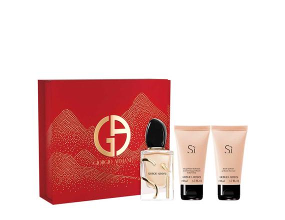 Set Armani Si, Femei, Eau De Parfum, 50ml + Lotiune Corp 50ml + Gel Dus 50ml
