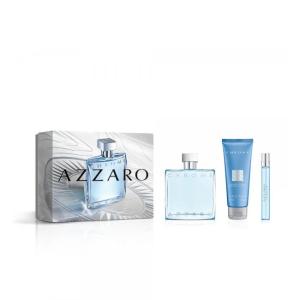 Set Azzaro Chrome, Barbati, Eau De Toilette 100ml + Eau De Toilette 10ml + Gel de dus 75ml