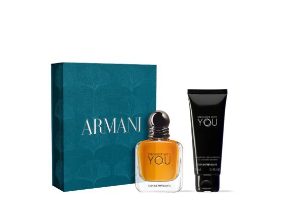 Set Armani Stronger With You Barbati, Eau De Toilette 50ml + Gel de dus 75ml