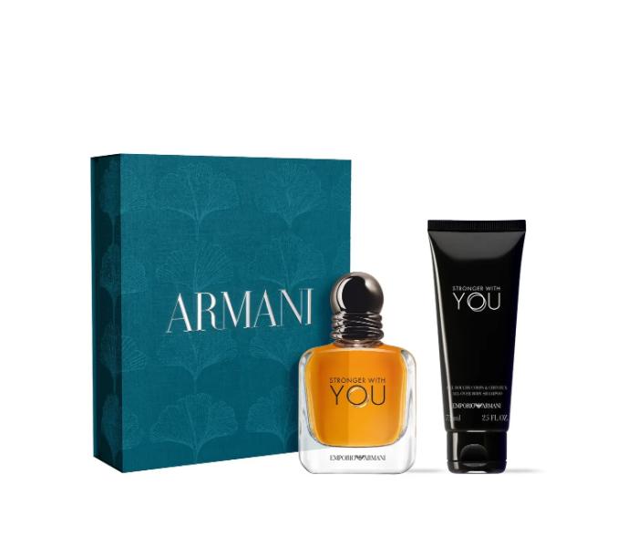 Set Armani Stronger With You Barbati, Eau De Toilette 50ml + Gel de dus 75ml