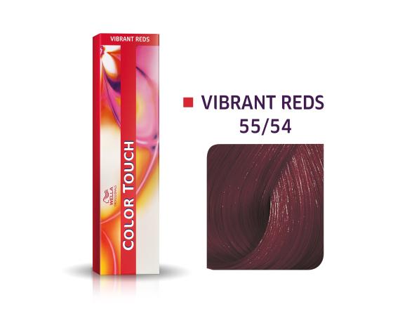 Vopsea semipermanenta Wella Professionals Color Touch 55/54, Castaniu Deschis Intens Mahon Rosu, 60ml