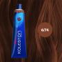 Vopsea permanenta Wella Professionals Koleston Perfect 6/74, Blond Inchis Castaniu Rosu, 60ml
