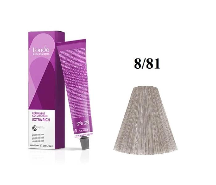 Vopsea permanenta Londa Professional 8/81, Blond Deschis Cenusiu Perlat, 60ml