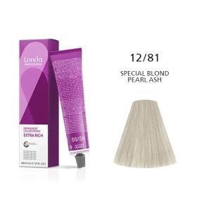 Vopsea permanenta Londa Professional 12/81, Blond Special Cenusiu Perlat, 60ml