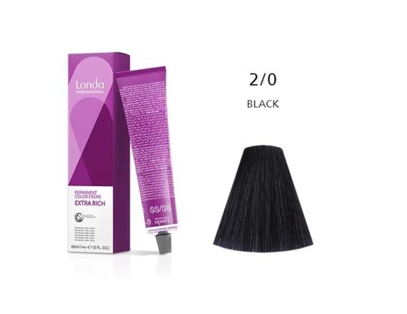 Vopsea permanenta Londa Professional 2/0, Negru, 60ml