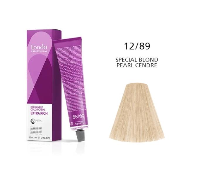 Vopsea permanenta Londa Professional 12/89, Blond Special Perlat Cendre, 60ml