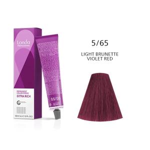 Vopsea permanenta Londa Professional 5/65, Castaniu Deschis Violet Rosu, 60ml
