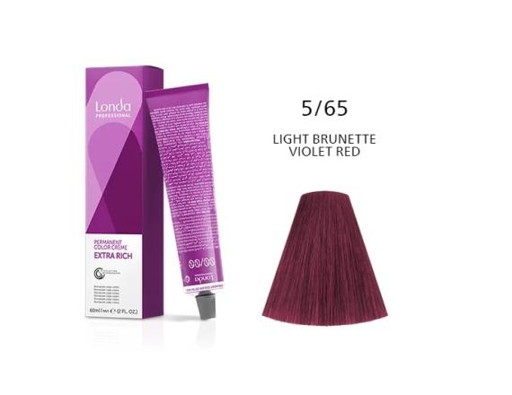 Vopsea permanenta Londa Professional 5/65, Castaniu Deschis Violet Rosu, 60ml