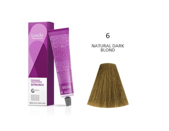 Vopsea permanenta Londa Professional 6/, Blond Inchis Natural, 60ml