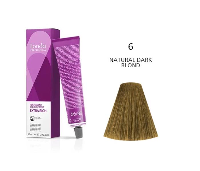 Vopsea permanenta Londa Professional 6/, Blond Inchis Natural, 60ml