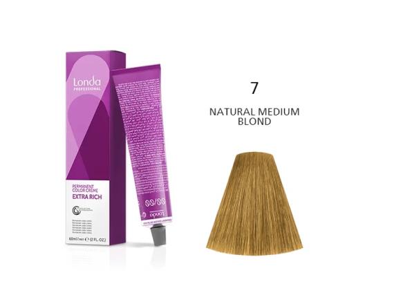 Vopsea permanenta Londa Professional 7/, Blond Mediu Natural, 60ml