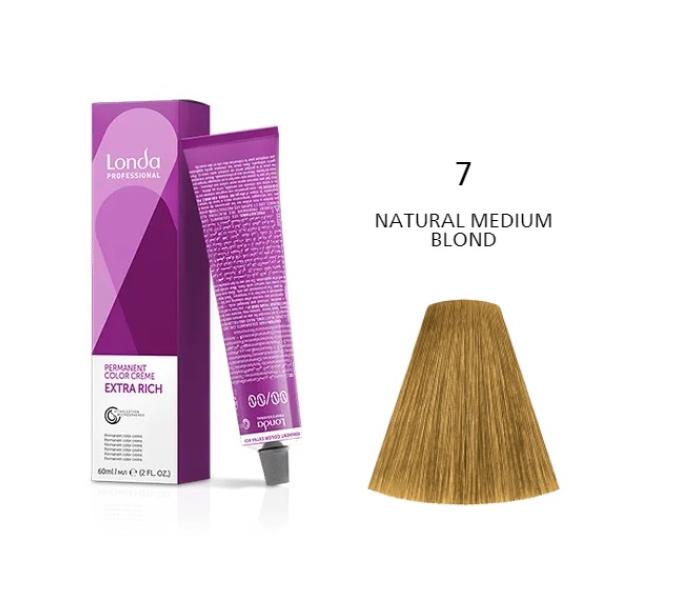 Vopsea permanenta Londa Professional 7/, Blond Mediu Natural, 60ml
