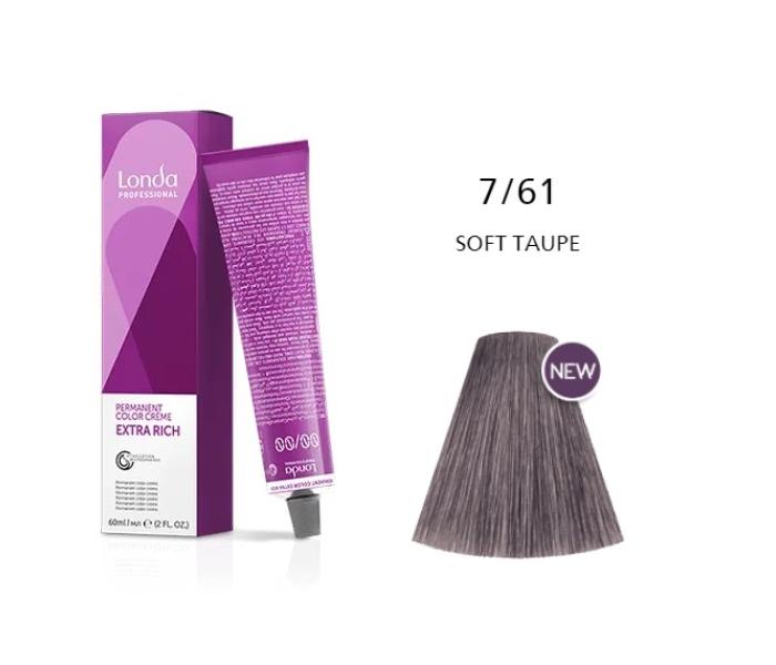 Vopsea permanenta Londa Professional 7/61, Blond Mediu Violet Cenusiu, 60ml