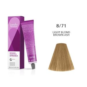 Vopsea permanenta Londa Professional 8/71, Blond Deschis Maro Cenusiu, 60ml