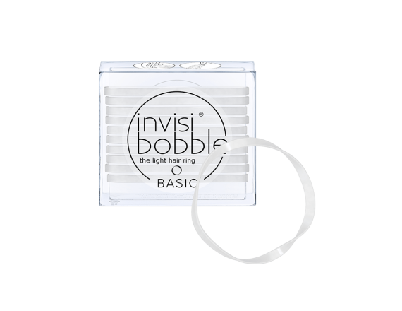 Elastic pentru par InvisiBobble Basic Crystal Clear, 10 buc