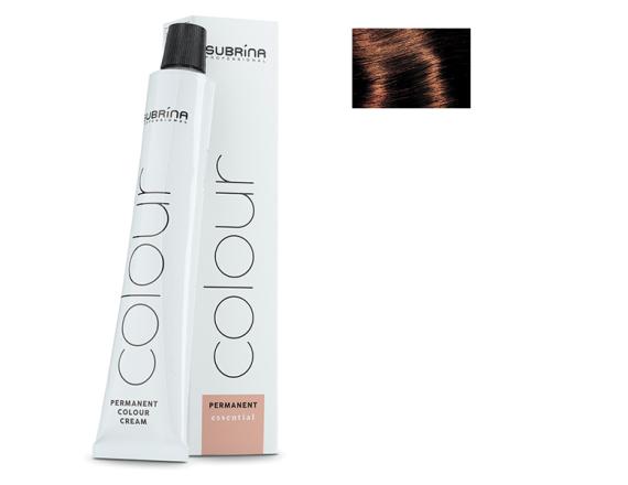 Vopsea de par permanenta Subrina Professional Essential Colour 4/75, Castaniu Mediu Coral, 100ml