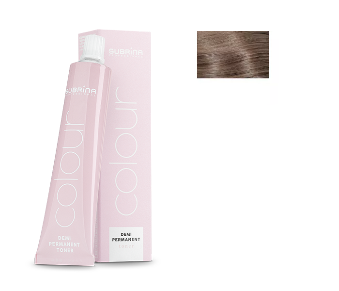 Vopsea de par demi-permanenta Subrina Professional Toner Colour 6/71, Blond Inchis Cenusiu Castaniu, 60ml