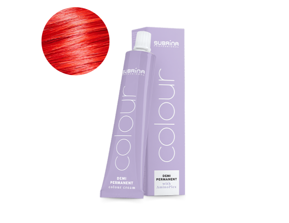 Vopsea de par demi-permanenta Subrina Professional Toner Colour AminoPlex Red, Rosu, 60ml