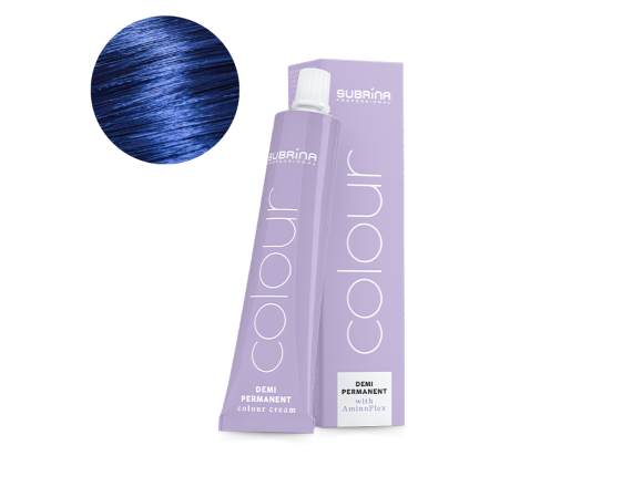 Vopsea de par demi-permanenta Subrina Professional Toner Colour AminoPlex Blue, Alpbastru, 60ml