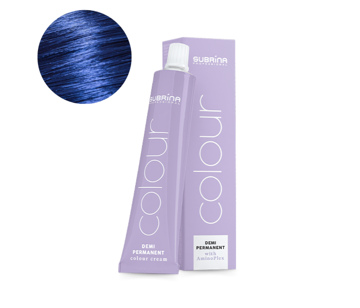 Vopsea de par demi-permanenta Subrina Professional Toner Colour AminoPlex Blue, Alpbastru, 60ml