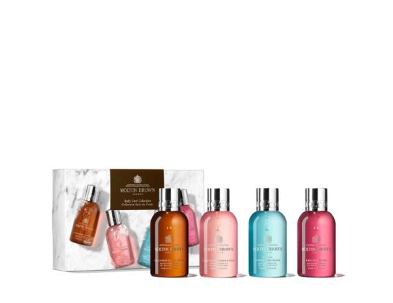 Molton Brown Woody & Floral Body Care Collection, Set Geluri de Dus, 4 x 100ml