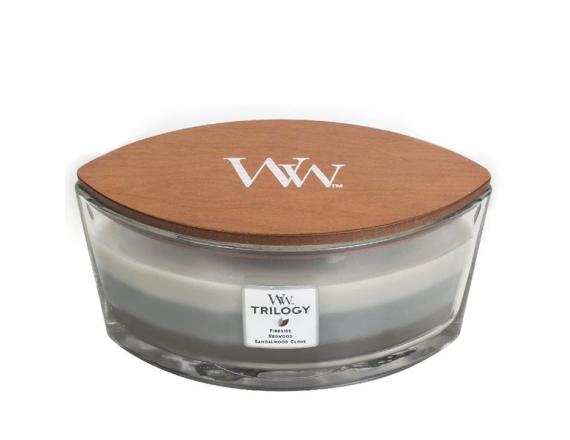 WoodWick Warm Woods, Lumanare Parfumata, 453.6g