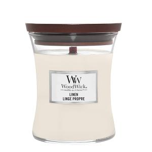 WoodWick Linen, Lumanare Parfumata, 275g