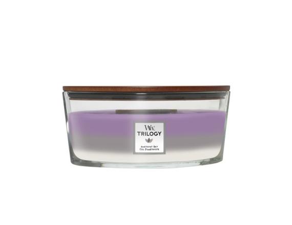 WoodWick Amethyst Sky Trilogy, Lumanare Parfumata, 453.6g