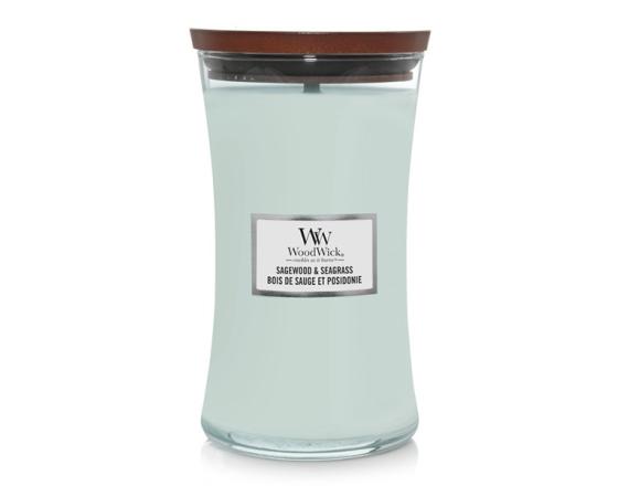 WoodWick Sagewood And Seagrass, Lumanare Parfumata, 609.5g