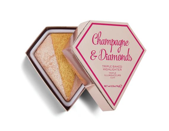 Makeup Revolution - I Heart, Femei, Iluminator, Champagne  AND  Diamonds, 10 g