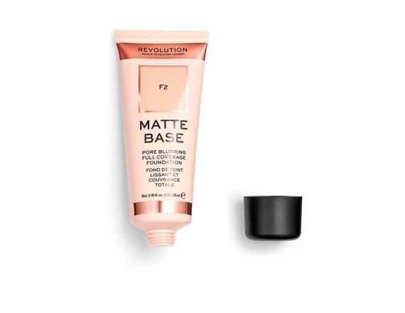 Makeup Revolution - Matte Base, Femei, Fond de ten, F2, 28 ml